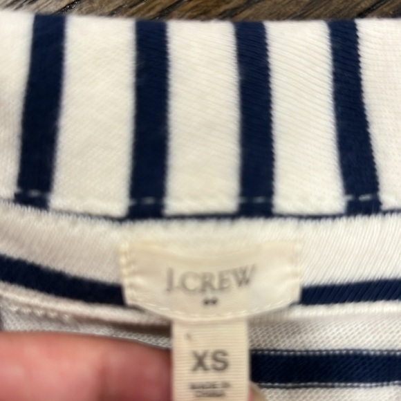 J. Crew Blazer Style Cardigan Sweater XS Striped Soft Stretch Button Front - Picture 6 of 7